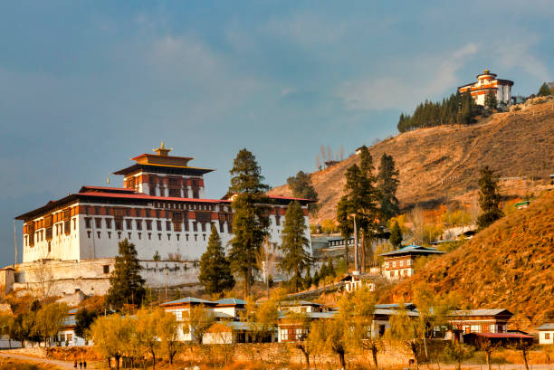 Rinpung Dzong at sunset, Paro District, Bhutan